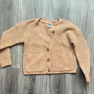 Old Navy Camel Brown V-Neck Button Cardigan